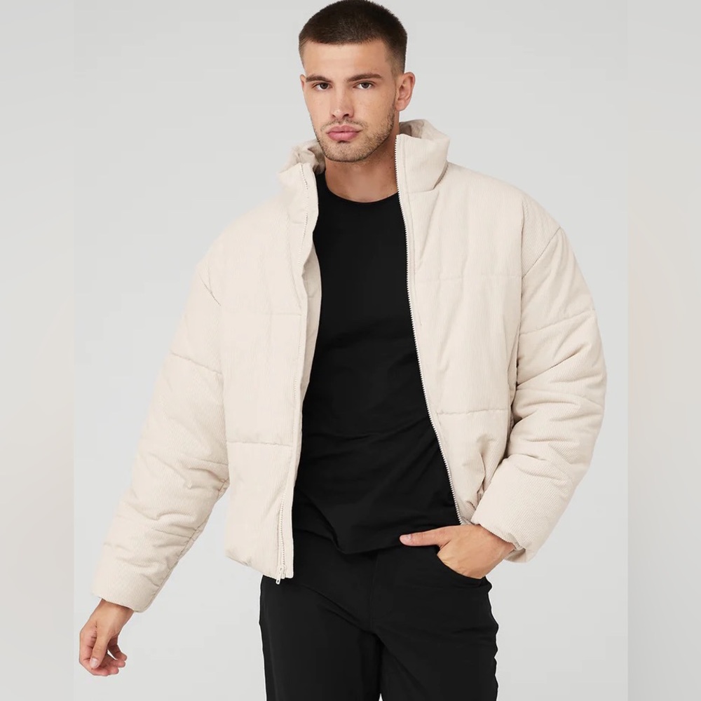 ALO Yoga | Corduroy Stage Puffer In Bone Size: Large